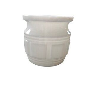 Randall Glass Co. Window Pane Barrel Shaped Milk Glass Indoor Planter